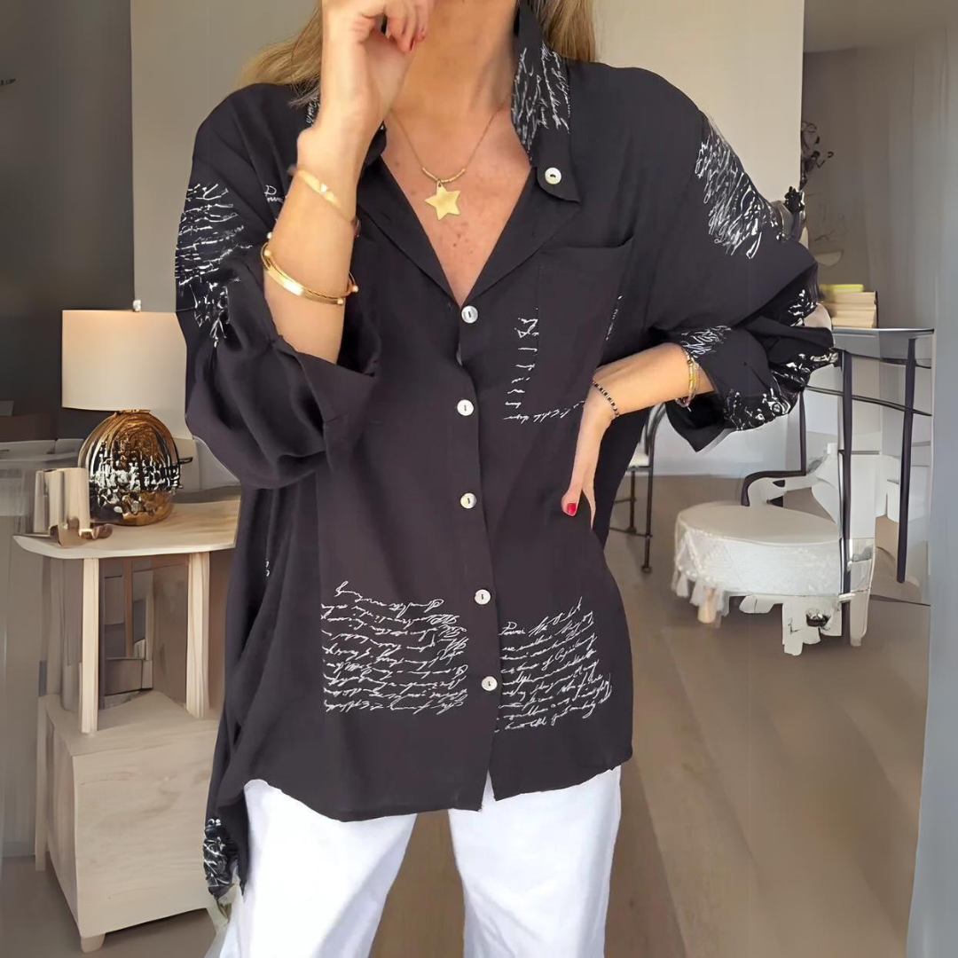 Callista™ - Handgeschriebenes Button-Up Hemd