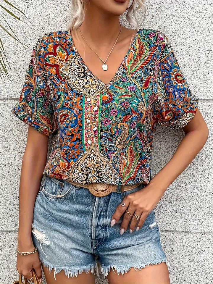 Livia - Lockeres Sommer-Paisley-Top