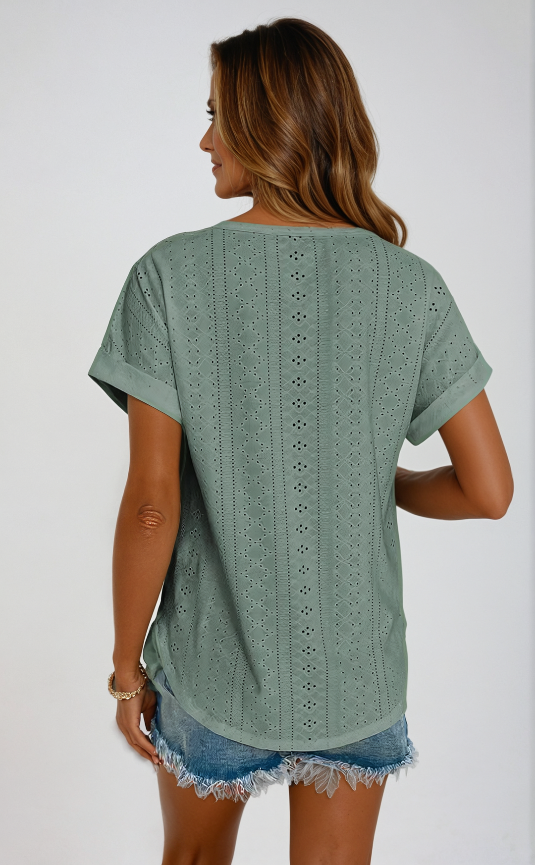 Riza™ - Lässiges Lochmuster Top