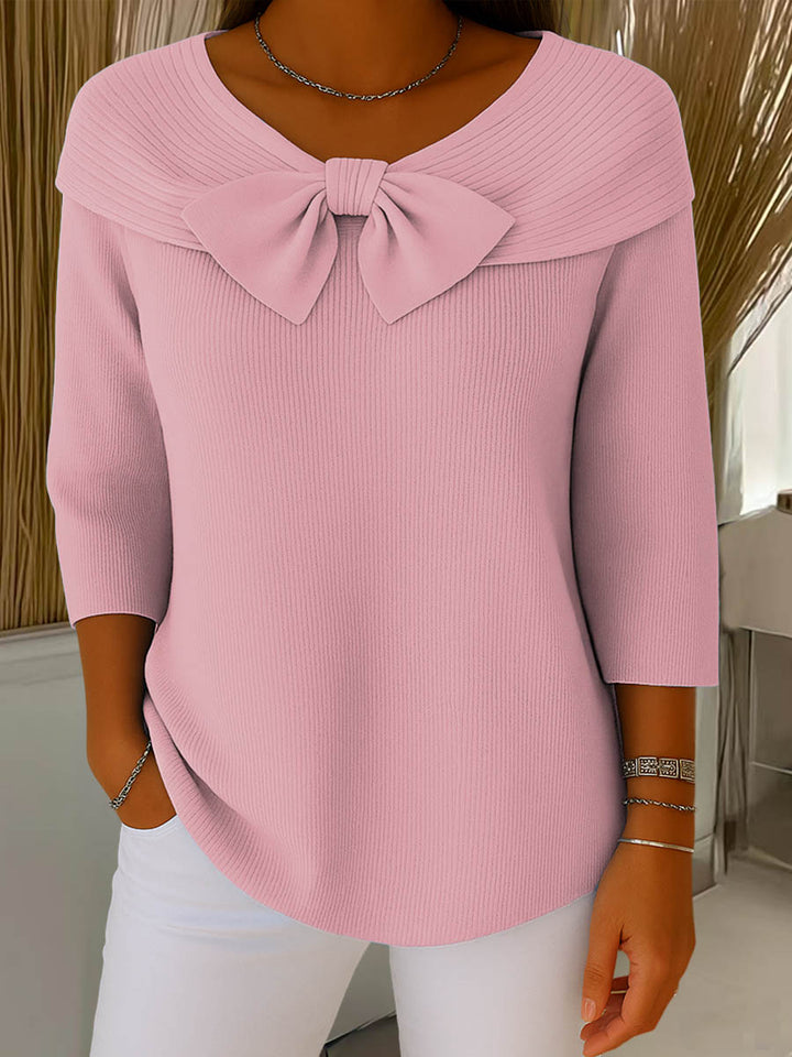 Helen™ – Eleganter Strickpullover mit Schleifendetail