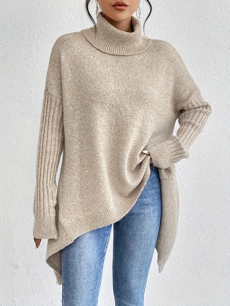 Bridgette™ - Bequemer langer Rollkragenpullover