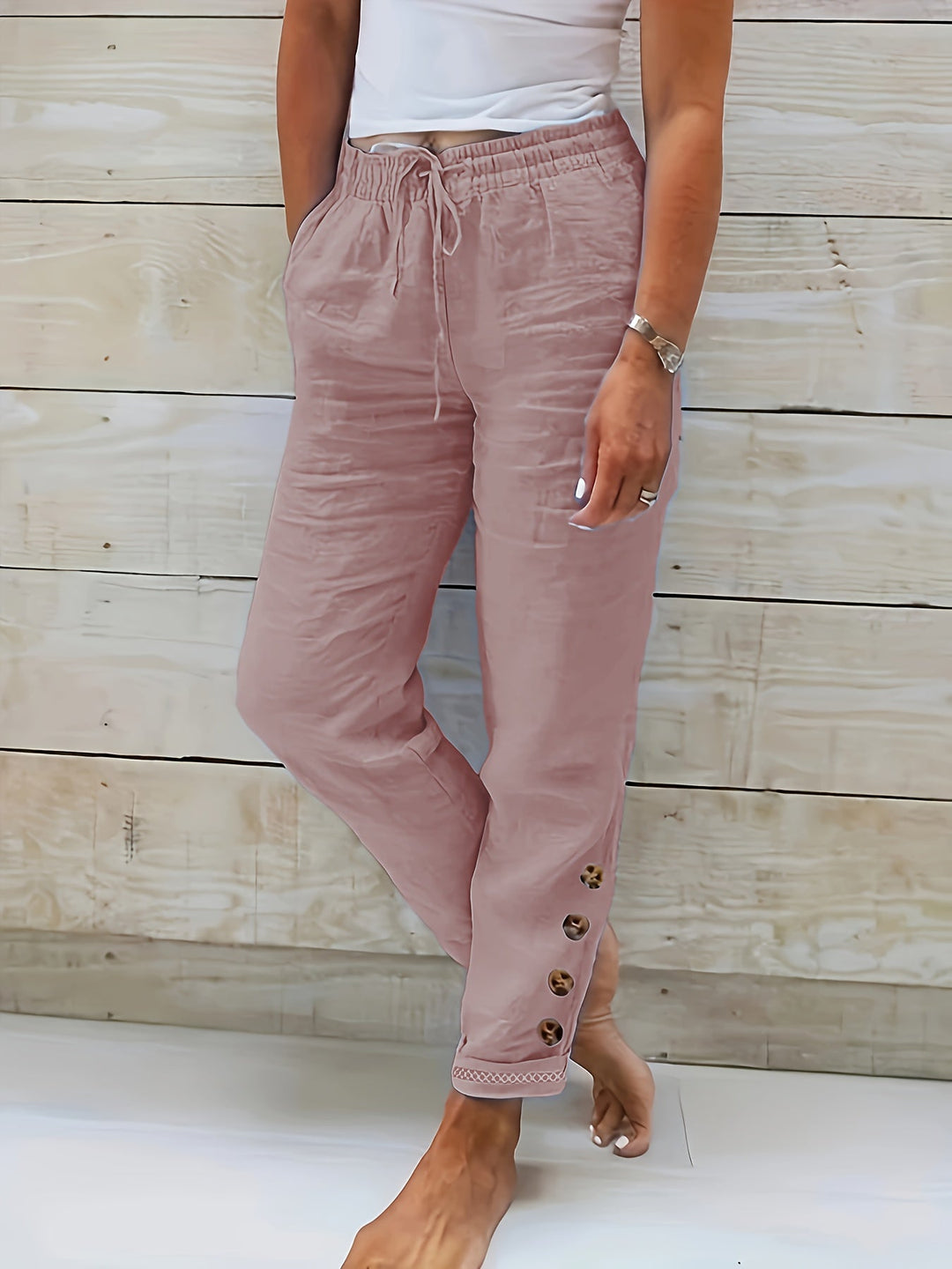 Lana™ - Slim Straight Baumwollhose