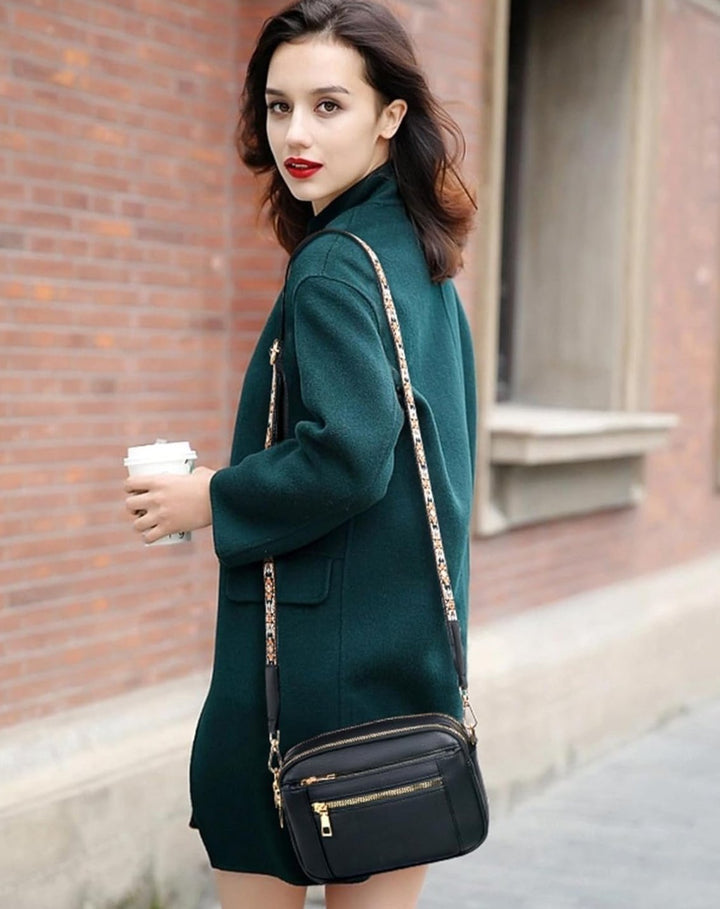 Erikka | Elegante Umhängetasche mit gemustertem verstellbarem Tragegurt