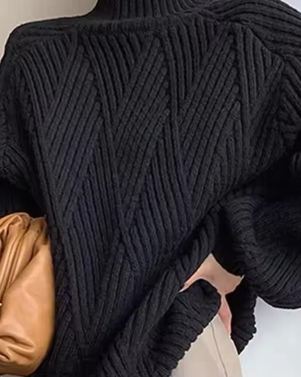 Audrey - Gestrickter Rollkragenpullover