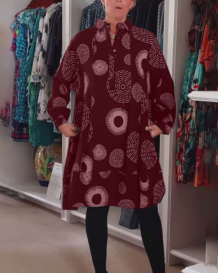 Marlene™ - Lässiges Kleid mit geometrischem Druck
