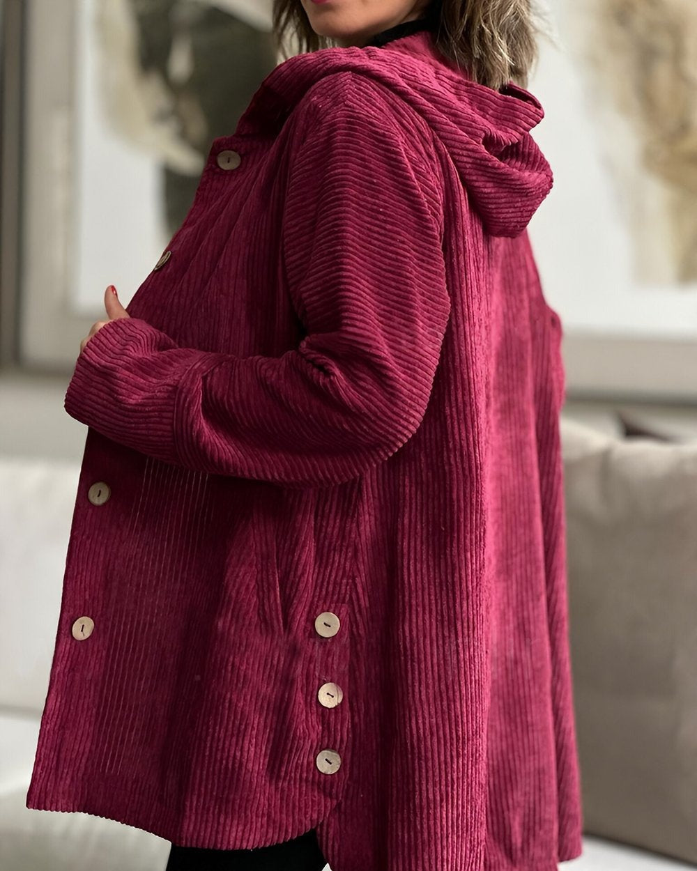 Cordia™ - Bequeme Cord-Jacke mit Kapuze