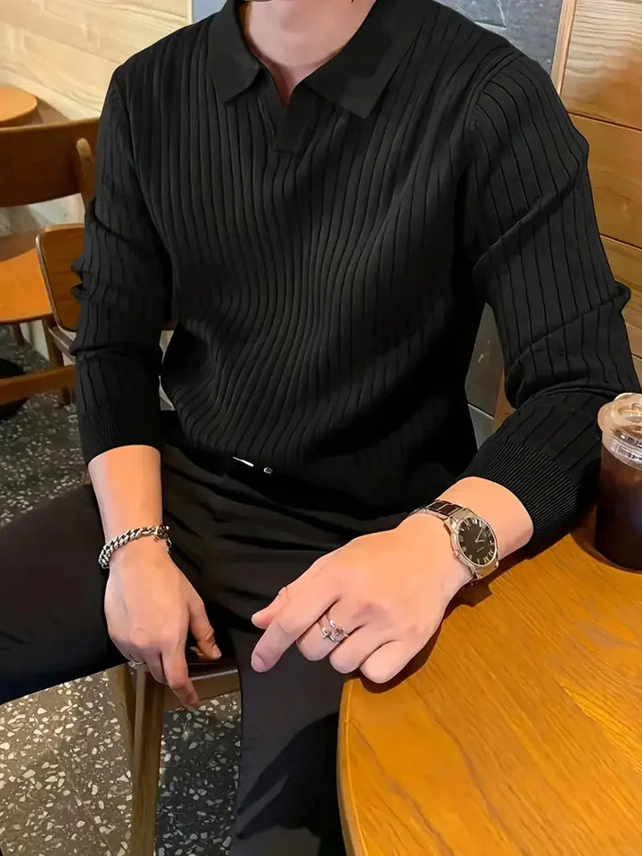 Brit & Boho™️ | Geripptes Strickpullover-Shirt