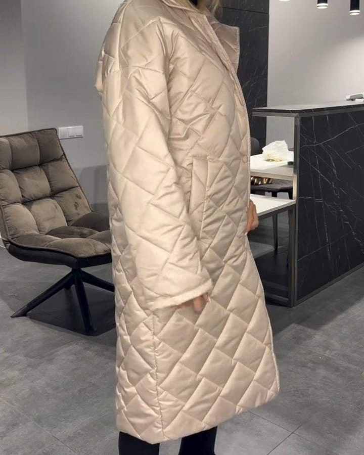Daisy™ - Lässiger Mid-Length Baumwollmantel mit Revers