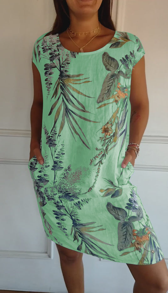Lillian™ - Lässiges Bedrucktes Kleid