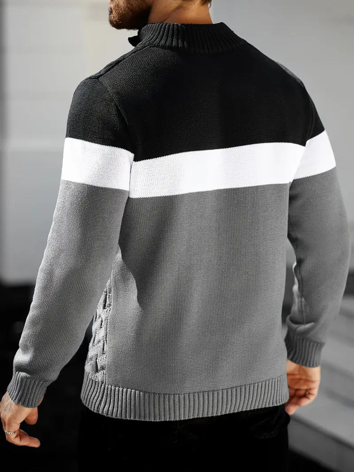 Brit & Boho™️ | Der Atlas Henley Strickpullover