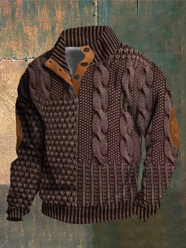 Basil™ - Gemusterter Bequemer Strickpullover