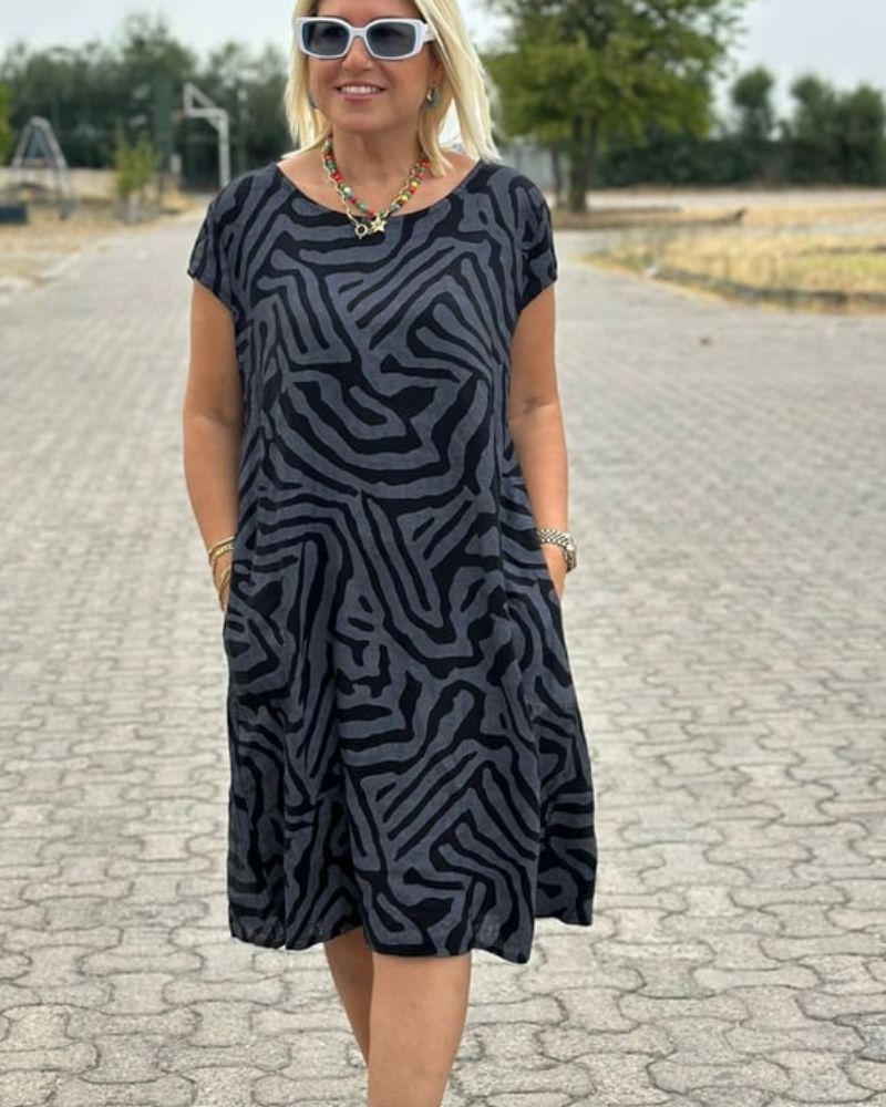 Nelia™ – Stilvolles Bedrucktes Sommerkleid