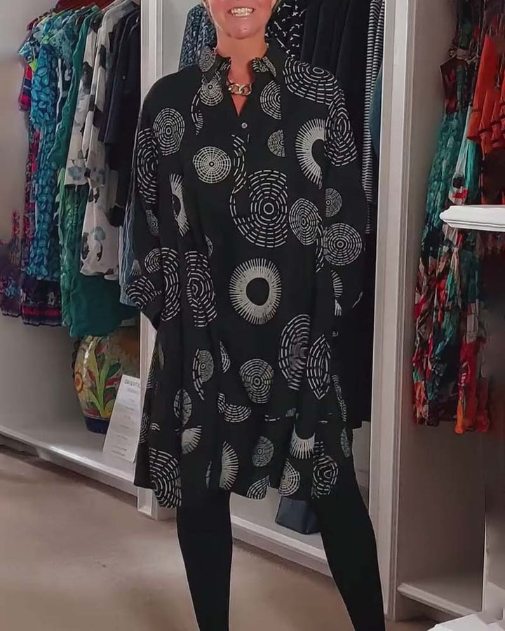 Marlene™ - Lässiges Kleid mit geometrischem Druck
