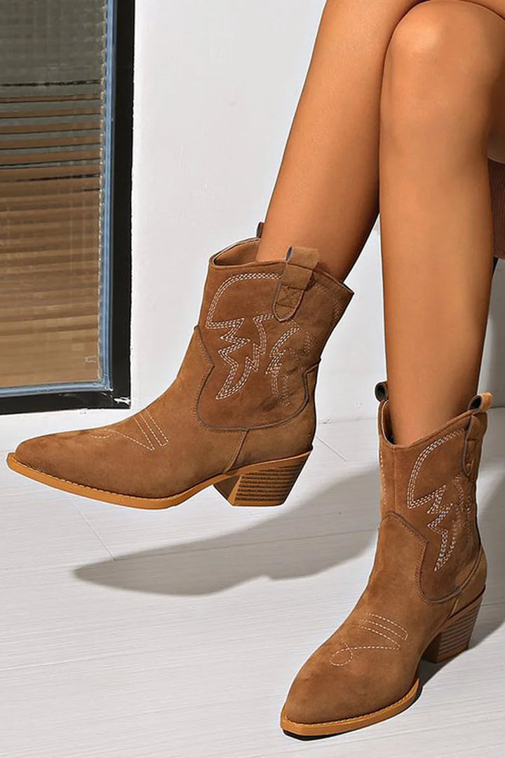 SPITZES WESTERN-ANKLE-Boot