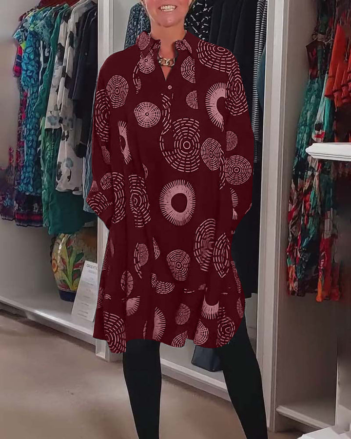 Marlene™ - Lässiges Kleid mit geometrischem Druck