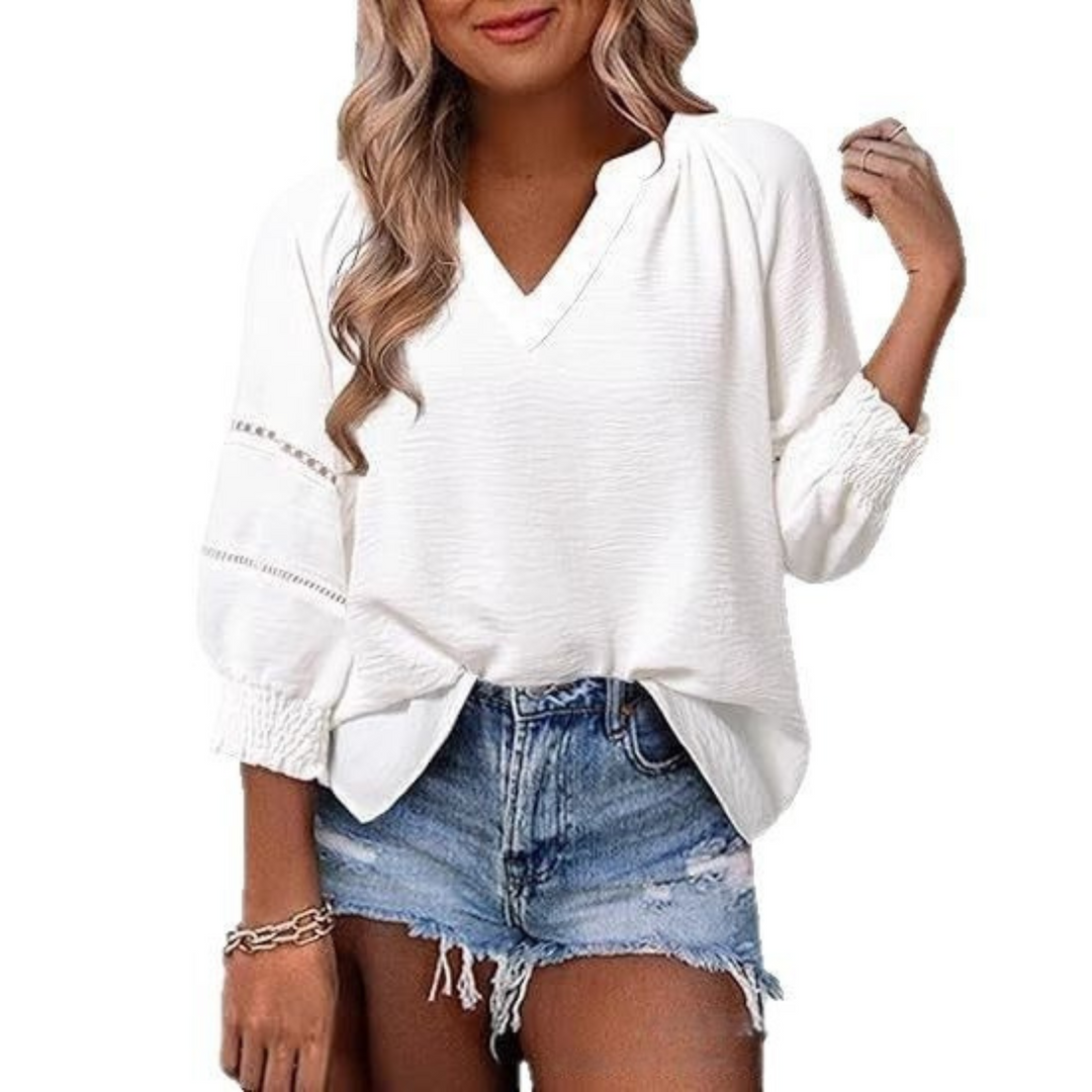Gianna™ - Legere elegante Bluse mit Laternenärmeln für den Sommer