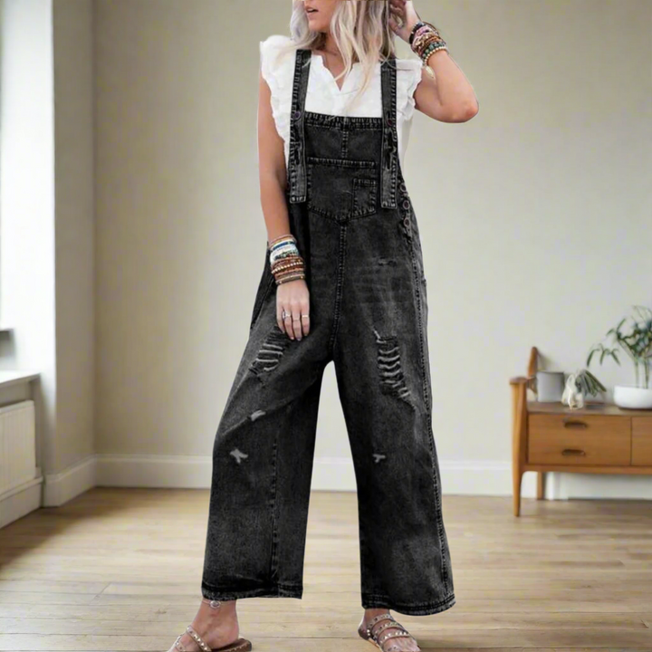 Carmelita™ – Vintage-Waschung Verstellbarer Jumpsuit