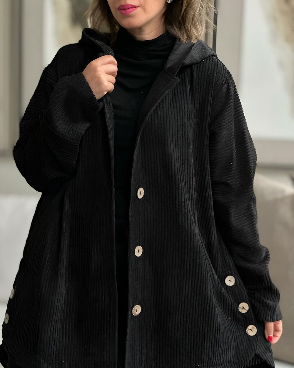 Cordia™ - Bequeme Cord-Jacke mit Kapuze