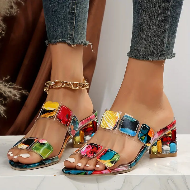 Chiara™ - Bunte Sandalen mit Doppelriemen