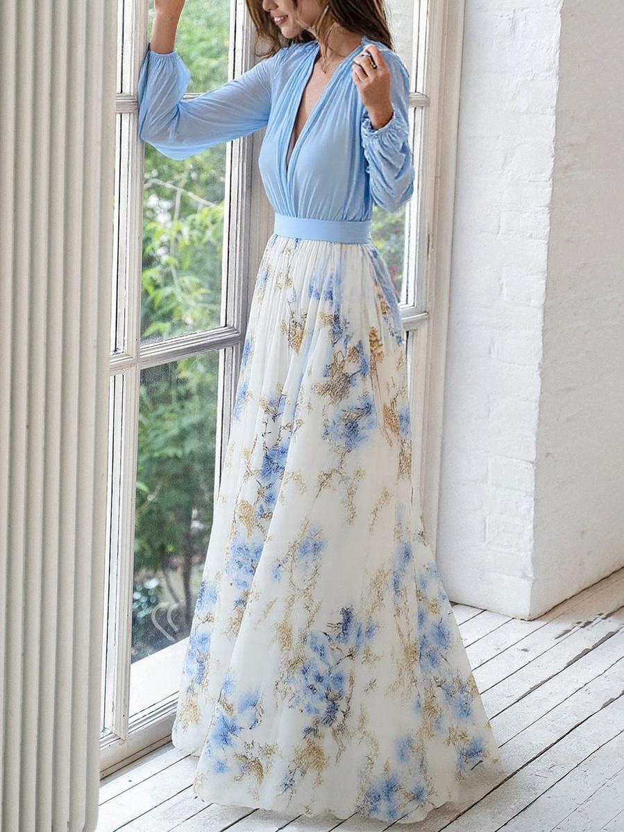 Jewel – Langes Kleid mit Floralprint
