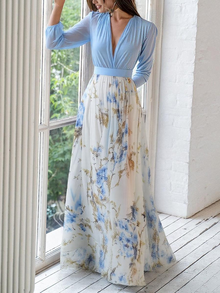Jewel – Langes Kleid mit Floralprint