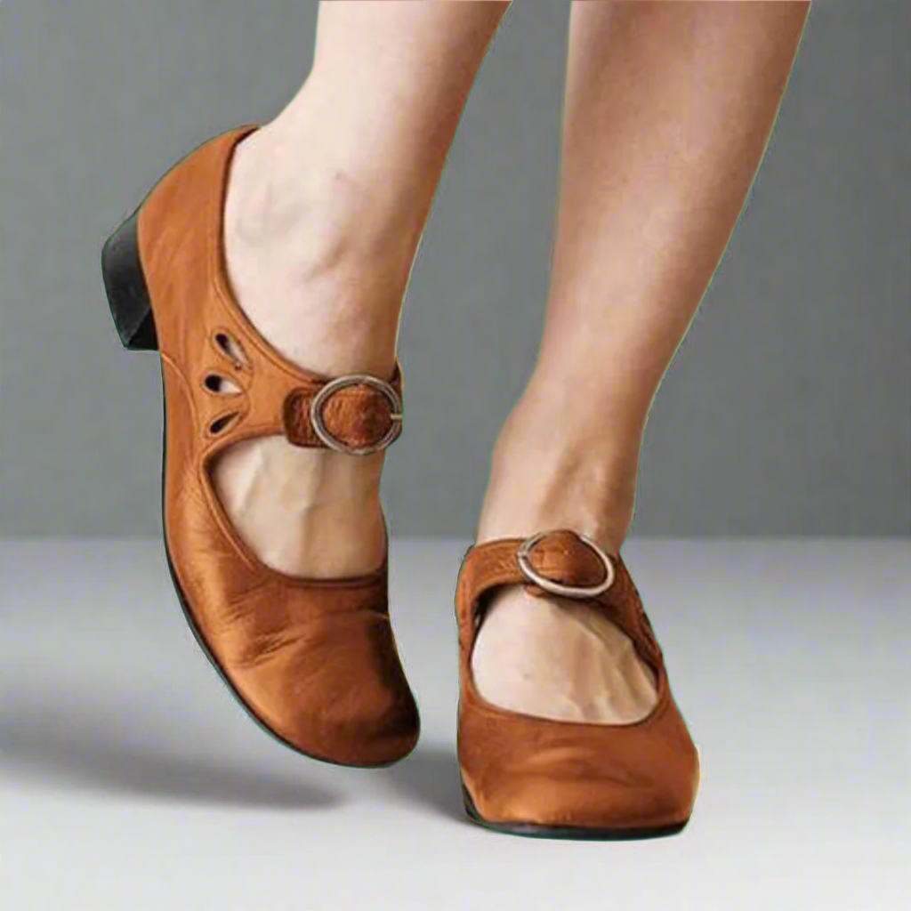 Denisa | Bequeme Wedge-Sohle Orthopädische Ledersandalen