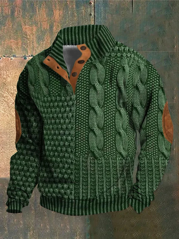 Basil™ - Gemusterter Bequemer Strickpullover