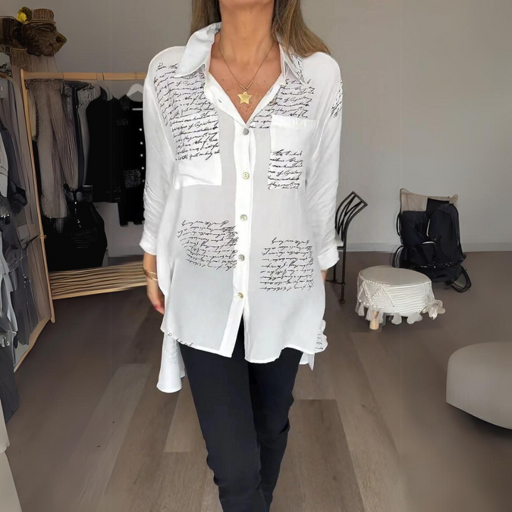 Callista™ - Handgeschriebenes Button-Up Hemd