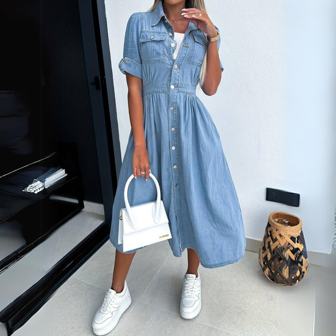 Alissa™ - Trendy Denim Kleid