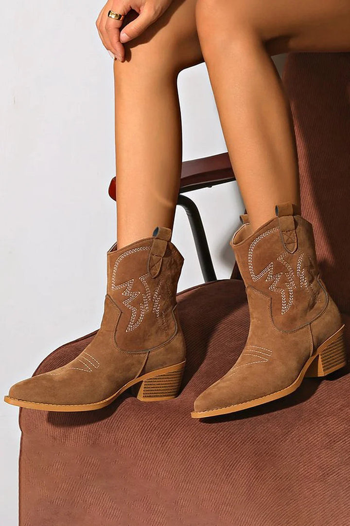 SPITZES WESTERN-ANKLE-Boot