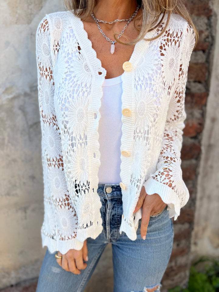 Nadia™ - Bequemer Spitzen-Cardigan