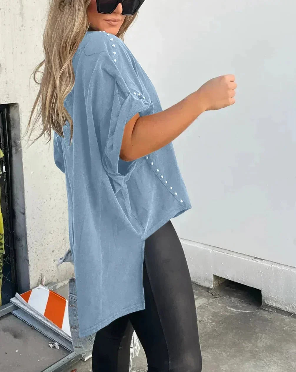Isabelle™ - Oversized T-Shirt mit Nieten