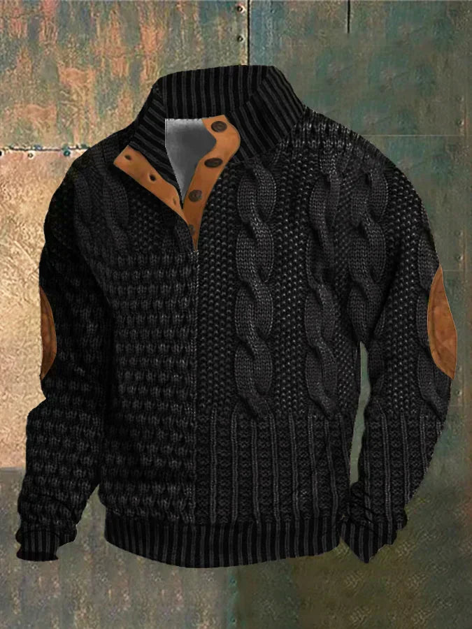 Basil™ - Gemusterter Bequemer Strickpullover