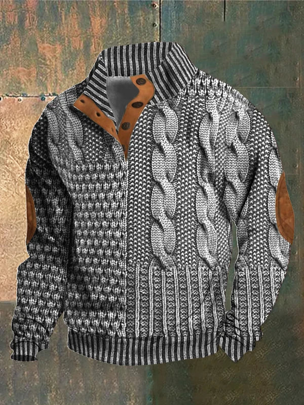 Basil™ - Gemusterter Bequemer Strickpullover