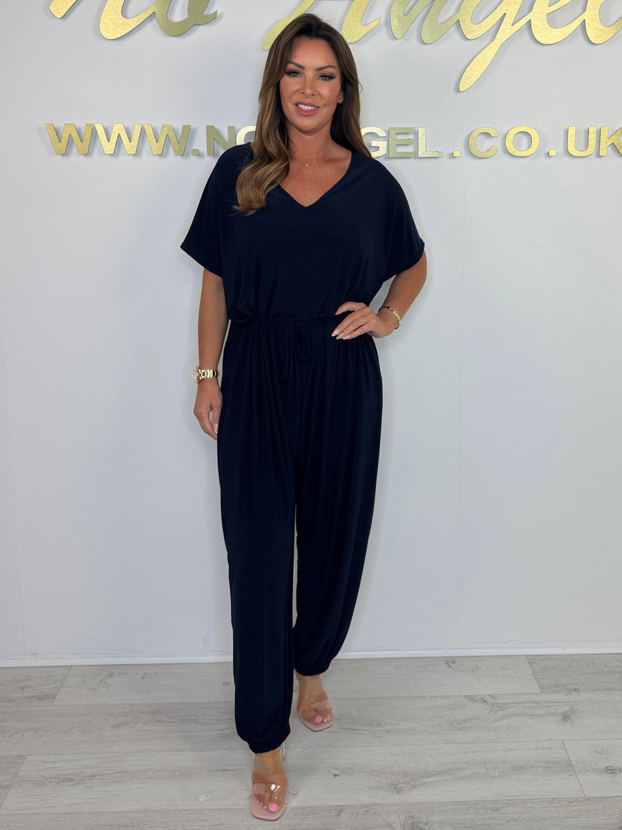 Cora™ - V-Ausschnitt Bindeträger Jumpsuit