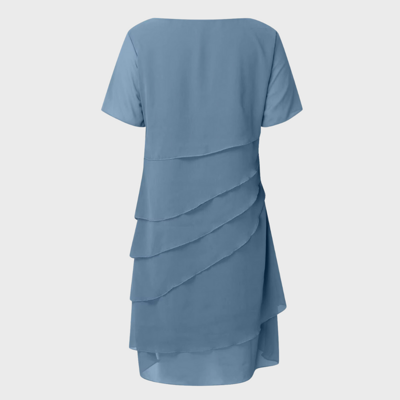 Elara™ - Geschichtetes Chiffonkleid