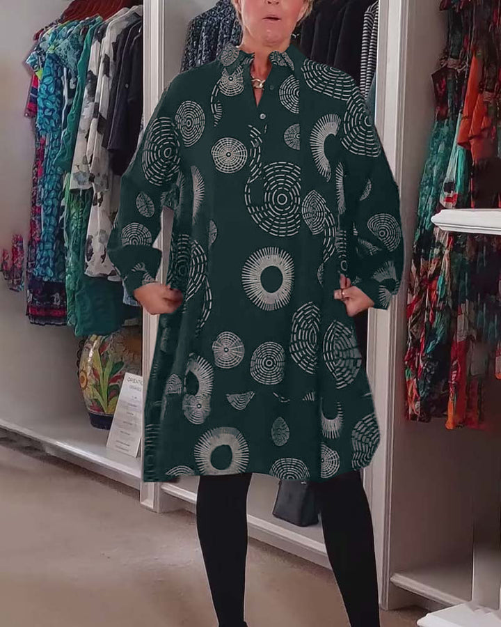 Marlene™ - Lässiges Kleid mit geometrischem Druck