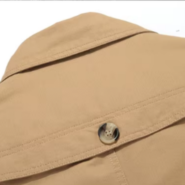 Eleganter Gepolsterter Trenchcoat