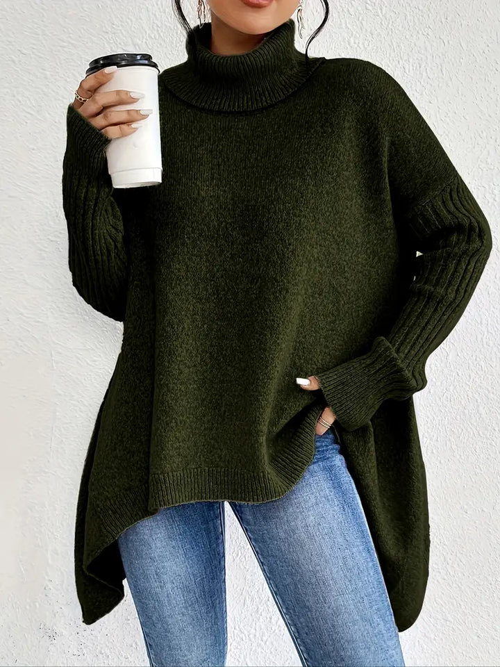Bridgette™ - Bequemer langer Rollkragenpullover