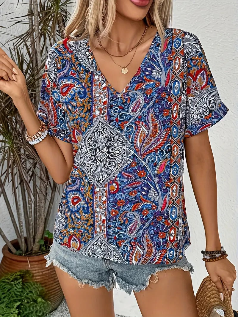 Livia - Lockeres Sommer-Paisley-Top