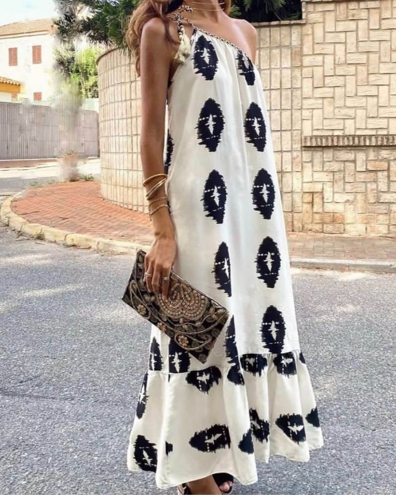 Sunshine™ - Ein Schulter Lockeres Maxikleid