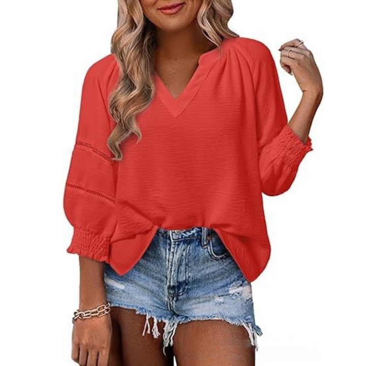 Gianna™ - Legere elegante Bluse mit Laternenärmeln für den Sommer