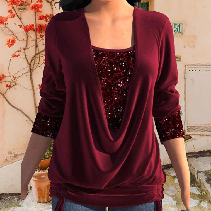 Kiara™ - Langärmeliges Shirt mit Pailletten