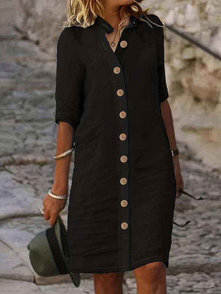 Hannah™ - Lässiges Kleid mit Knopfleiste