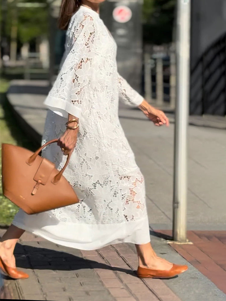 Grace™ - Modernes Fließendes Raffiniertes Spitzenkleid