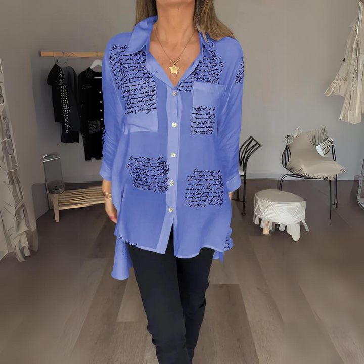 Callista™ - Handgeschriebenes Button-Up Hemd