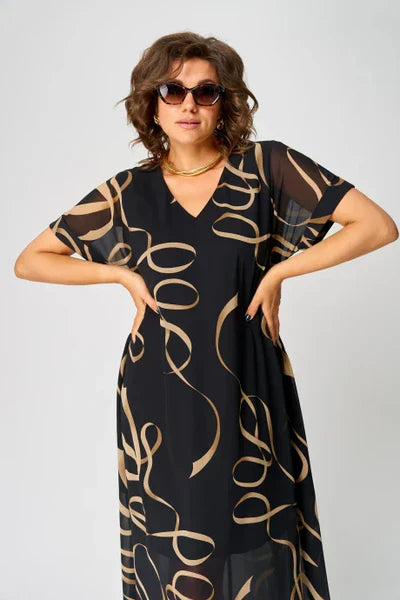 Hanna™ - Elegantes Chiffonkleid