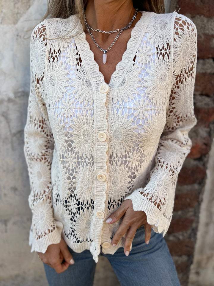 Nadia™ - Bequemer Spitzen-Cardigan