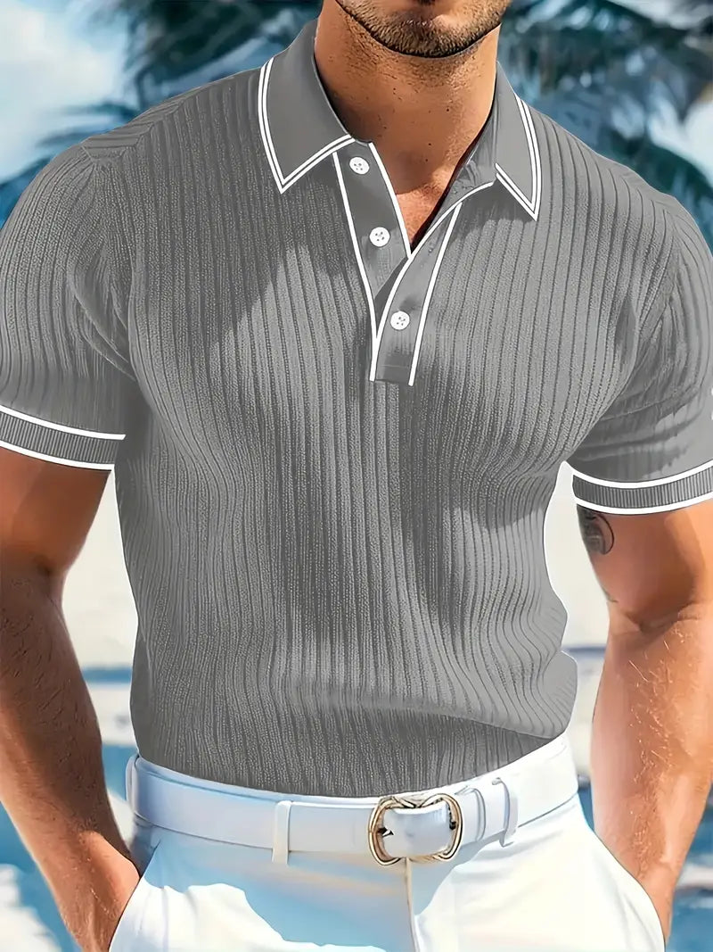 Emilio™ - Herren maßgeschneiderte gerippte Polo