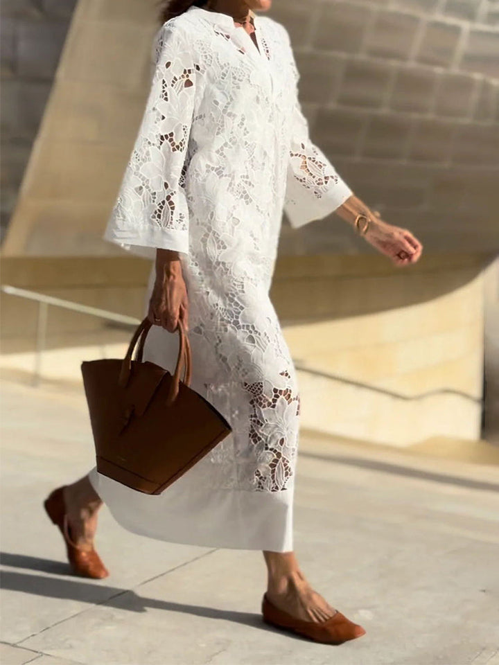 Grace™ - Modernes Fließendes Raffiniertes Spitzenkleid